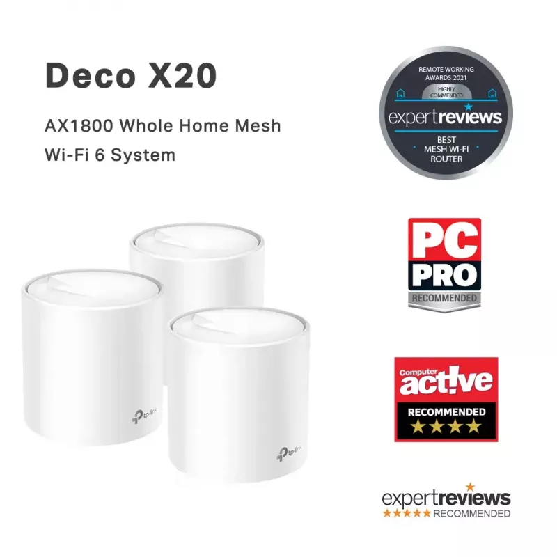 System Mesh Wi-Fi 6 TP-Link AX1800 do całego domu, zestaw 3 sztuk