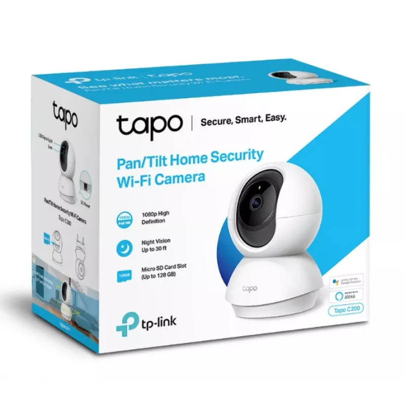 Kamera bezpieczeństwa WiFi TP-Link Tapo Pan/Tilt, IP, wewnętrzna, bezprzewodowa, 2400 MHz, FCC, IC, CE, NCC, sufit