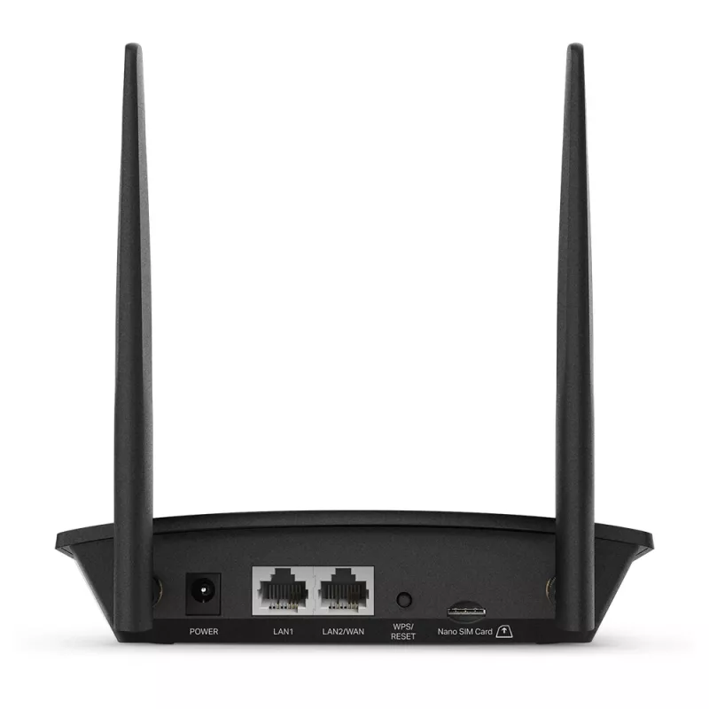 Router bezprzewodowy TP-Link TL-MR100 Fast Ethernet Jednopasmowy (2,4 GHz) 4G Czarny
