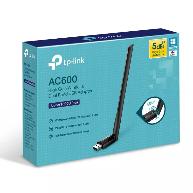 Adapter USB TP-Link AC600 High Gain Dual Band Bezprzewodowy