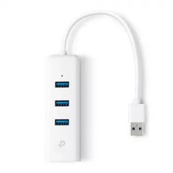 Stacja dokująca/replikator portów TP-Link UE330 do laptopa, przewodowy USB 3.2 Gen 1 (3.1 Gen 1) Type-A, biały