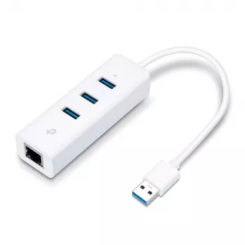 Stacja dokująca/replikator portów TP-Link UE330 do laptopa, przewodowy USB 3.2 Gen 1 (3.1 Gen 1) Type-A, biały