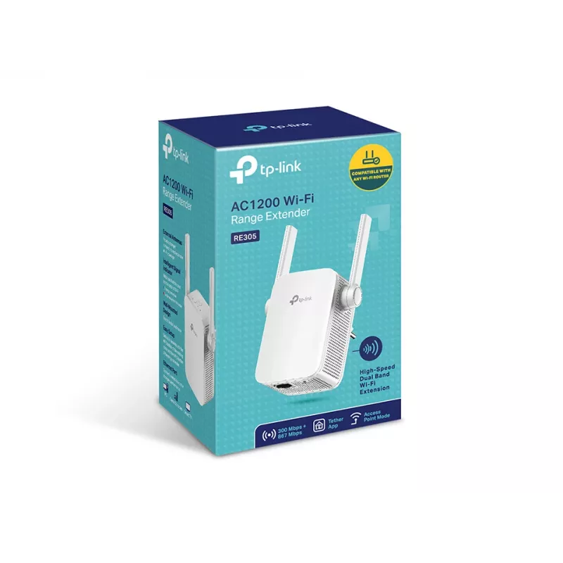 TP-Link AC1200 Mesh Wi-Fi Range Extender, Biały
