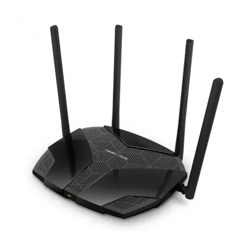 Router biurkowy MERCUSYS MR80X — Dwuzakresowe Wi‑Fi 6 (802.11ax), 3000 Mb/s, 4 anteny zewnętrzne, 3 porty Gigabit LAN