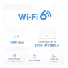 System Mesh MERCUSYS Halo H60X (3 szt.) — Dwuzakresowe Wi‑Fi 6, do 1500 Mb/s, zasięg 550 m², 2× porty LAN