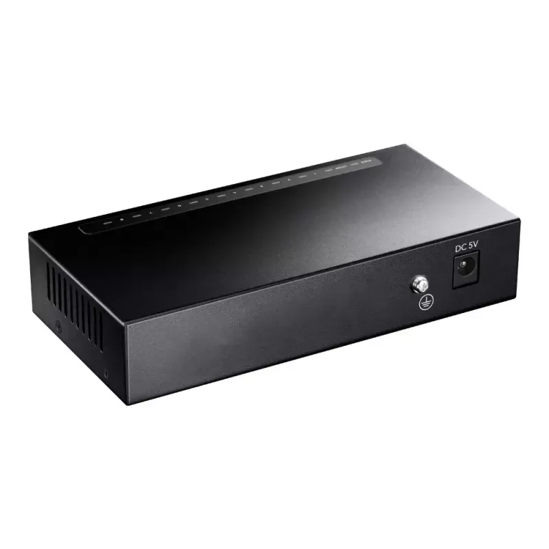 Przełącznik sieciowy Cudy GS108 — 8-portowy Gigabit Ethernet (10/100/1000), czarny, przepustowość 16 Gbit/s