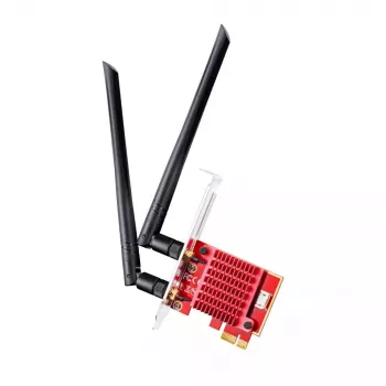Wewnętrzna karta sieciowa PCIe WLAN/Bluetooth Cudy WE3000S — Tri-band 2.4/5/6 GHz, Intel AX210, Bluetooth 5.2, 2400 Mb/s, Full-height/Low-profile