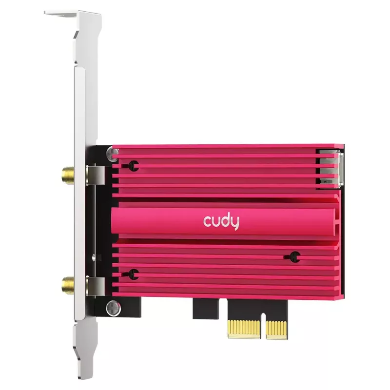 Wewnętrzna karta sieciowa WLAN/Bluetooth Cudy WE4000 — PCIe, Intel AX200, Wi‑Fi 6 tri‑band (2.4/5/6 GHz), 2400 Mbit/s, Bluetooth 5.0