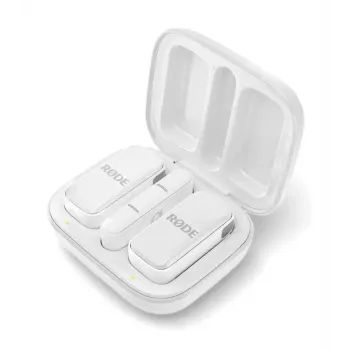 Mikrofon krawatowy RØDE Wireless Micro — bezprzewodowy USB lavalier, 20–20000 Hz, 24-bitowy, zasięg 100 m, biały