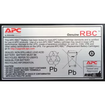Wkład akumulatora APC RBC7 (OEM), akumulator szczelny kwasowo-ołowiowy (VRLA), 24 V, czarny, 11,7 kg, 152,4 x 182,9 x 172,7 mm, 0 - 40 °C