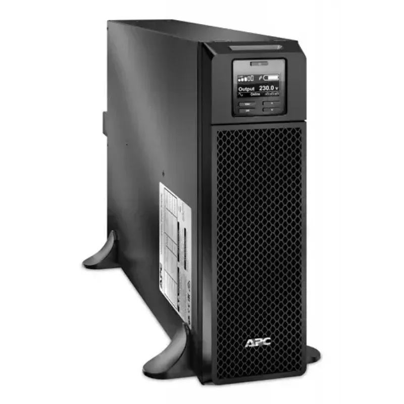 APC Smart-UPS On-Line, 5kVA, Tower, 230V, 6x C13+4x C19 IEC, Karta sieciowa+SmartSlot, Rozszerzony czas pracy, bez zestawu szyn
