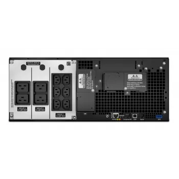 APC Smart-UPS On-Line SRT6KRMXLI - 6kW/VA, 6x C13 + 4x C19 + hardwire 1 faza wyjście, montaż w szafie, wbudowana karta NMC