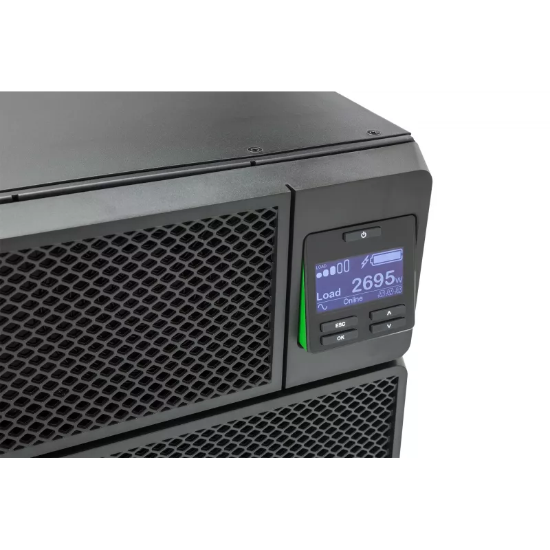 APC Smart-UPS On-Line SRT6KRMXLI - 6kW/VA, 6x C13 + 4x C19 + hardwire 1 faza wyjście, montaż w szafie, wbudowana karta NMC