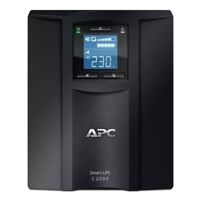 APC Smart-UPS C, Line Interactive, 2000VA, Tower, 230V, 6x IEC C13+1x IEC C19, komunikacja USB i szeregowa, AVR, graficzny LCD