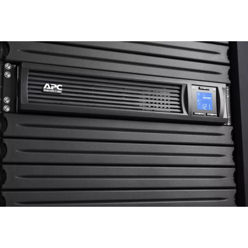 APC Smart-UPS C, Line Interactive, 1000VA, Rackmount 2U, 230V, 4x IEC C13, SmartConnect, USB i RS232, AVR, LCD graficzny
