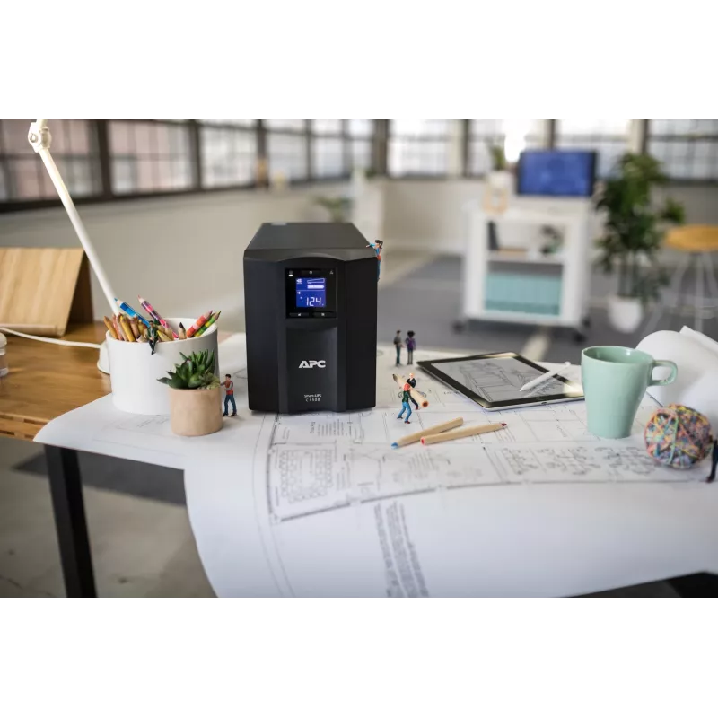 APC Smart-UPS SMC1500IC - 8x C13, USB, SmartConnect, 1500VA, Line-Interactive, 1.5 kVA, 900 W, Sine, 170 V, 300 V