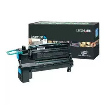 Kaseta z tonerem Lexmark C792X1CG 10000 stron cyjan