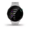 Smartwatch GARMIN Forerunner 55 — 42 mm okrągły zegarek sportowy, GPS/GLONASS/Galileo, bateria 14 dni, 5 ATM, biały silikonowy pasek
