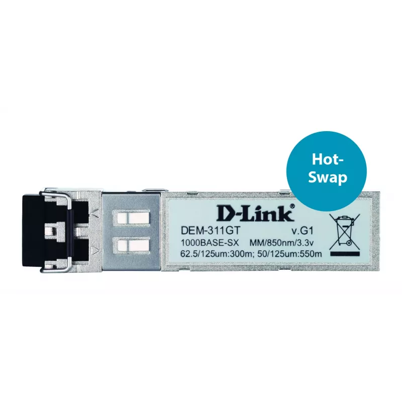 D-Link 1-port Mini-GBIC SFP do 1000BaseSX, 550m dla wszystkich