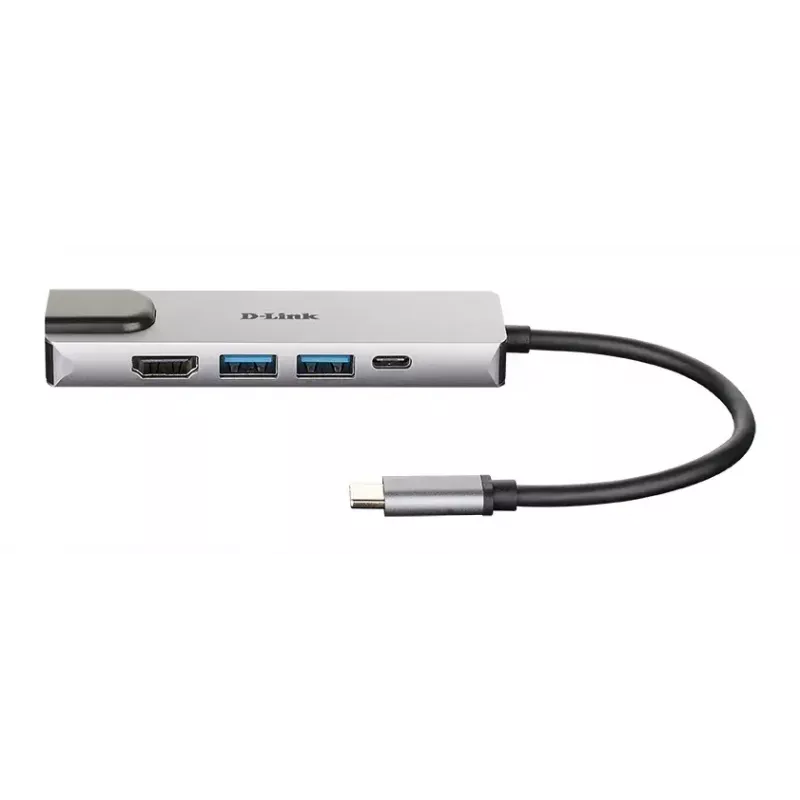 D-Link 5-w-1 Hub USB-C z HDMI/Ethernet i Power Delivery