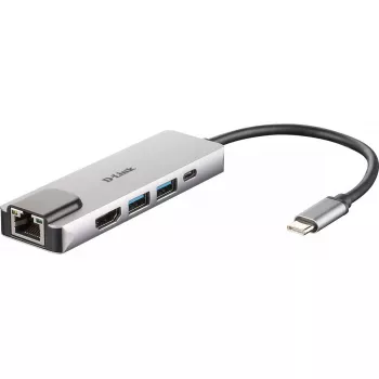 D-Link 5-w-1 Hub USB-C z HDMI/Ethernet i Power Delivery