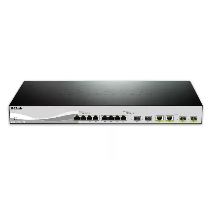 Przełącznik sieciowy D-Link DXS-1210-12TC/E Managed L2 10G Ethernet (100/1000/10000) 1U Czarny, Srebrny