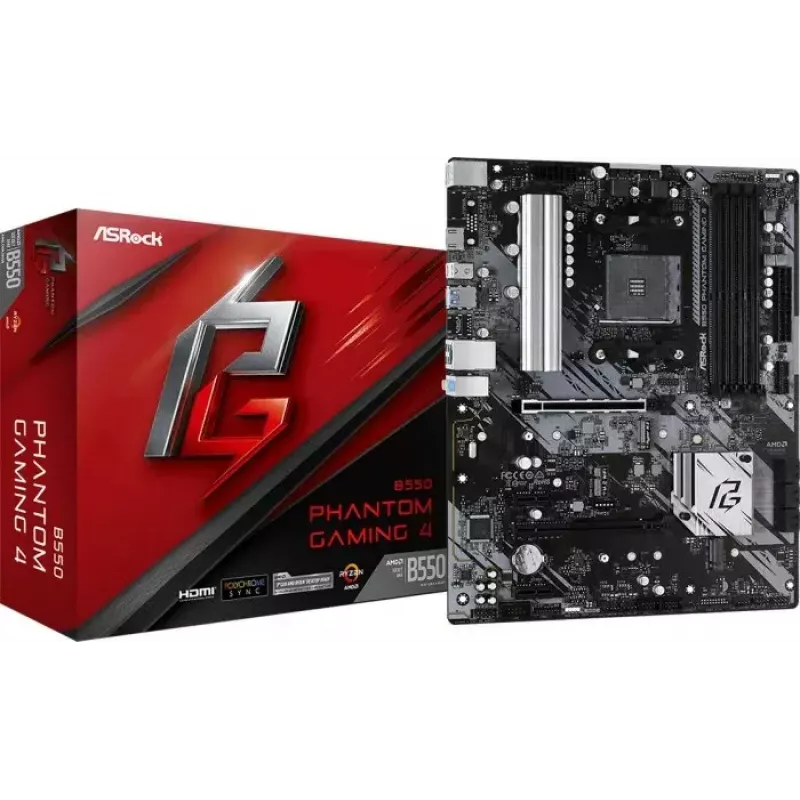ASRock B550 Phantom Gaming 4 AMD B550 Socket AM4 ATX