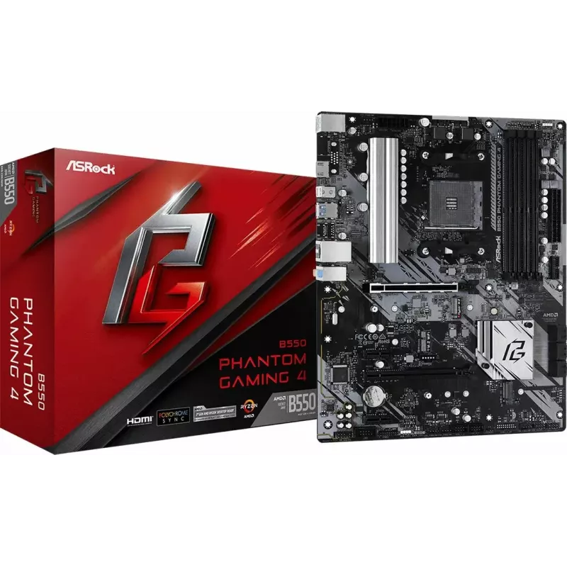 ASRock B550 Phantom Gaming 4 AMD B550 Socket AM4 ATX