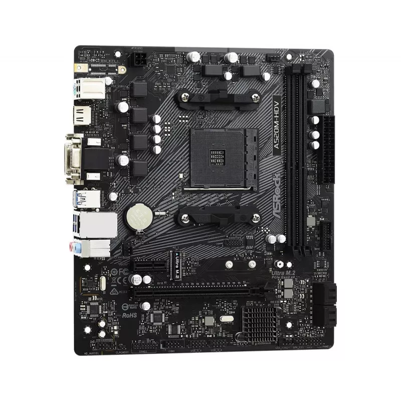 Płyta główna ASRock A520M-HDV AM4 AMD A520 2x DDR4 USB 3.2 SATA 3 7.1-kanałowe HD Audio mATX