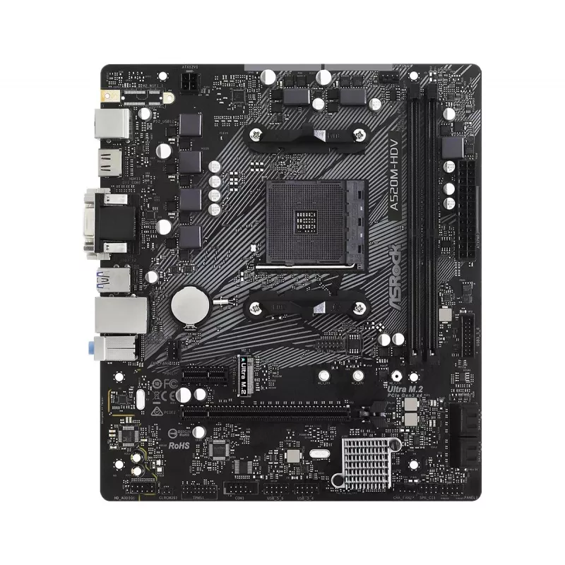 Płyta główna ASRock A520M-HDV AM4 AMD A520 2x DDR4 USB 3.2 SATA 3 7.1-kanałowe HD Audio mATX