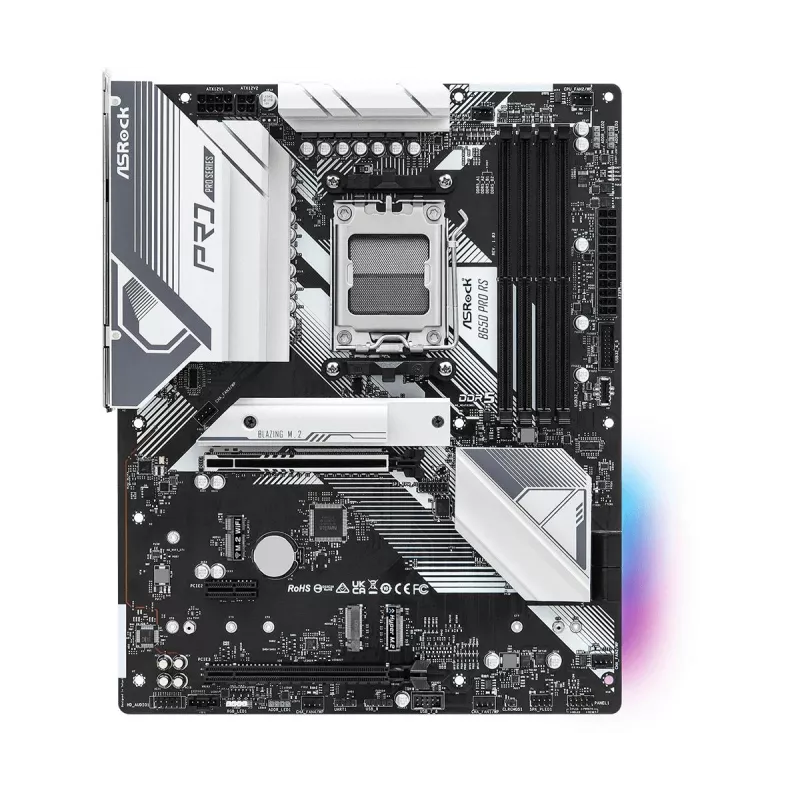 Płyta główna ASRock B650 Pro RS — ATX, Socket AM5, AMD B650, DDR5, 4 DIMM, 128 GB, 2.5Gb LAN, 1x M.2, HDMI, DisplayPort