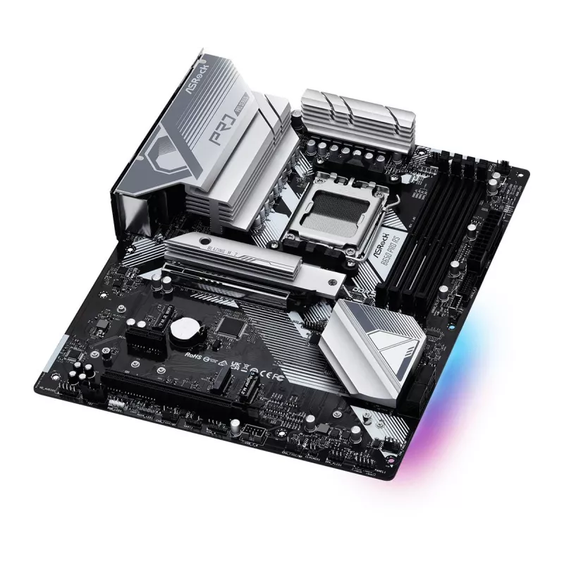 Płyta główna ASRock B650 Pro RS — ATX, Socket AM5, AMD B650, DDR5, 4 DIMM, 128 GB, 2.5Gb LAN, 1x M.2, HDMI, DisplayPort