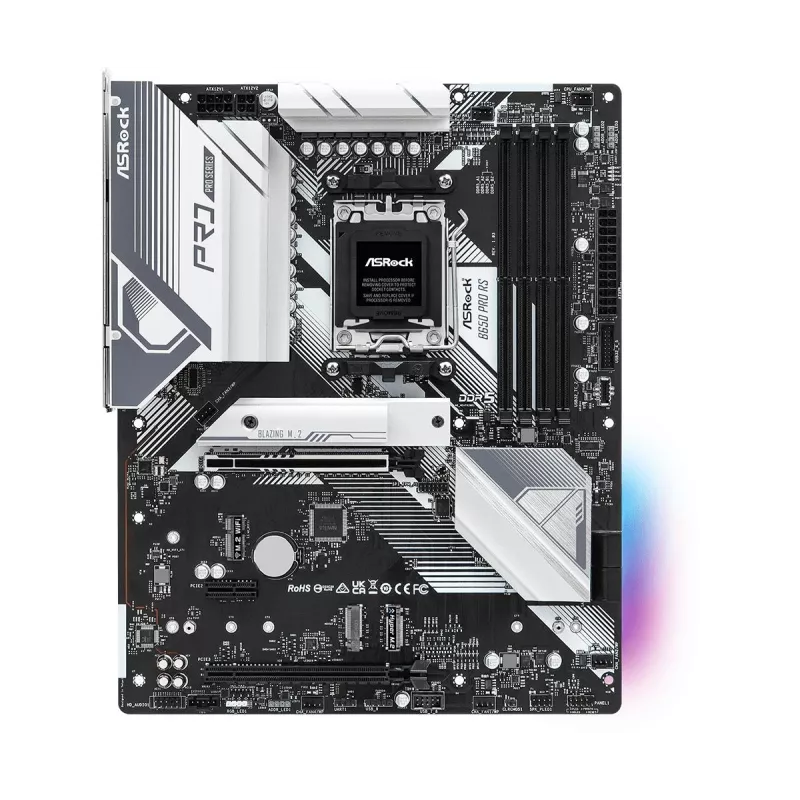 Płyta główna ASRock B650 Pro RS — ATX, Socket AM5, AMD B650, DDR5, 4 DIMM, 128 GB, 2.5Gb LAN, 1x M.2, HDMI, DisplayPort