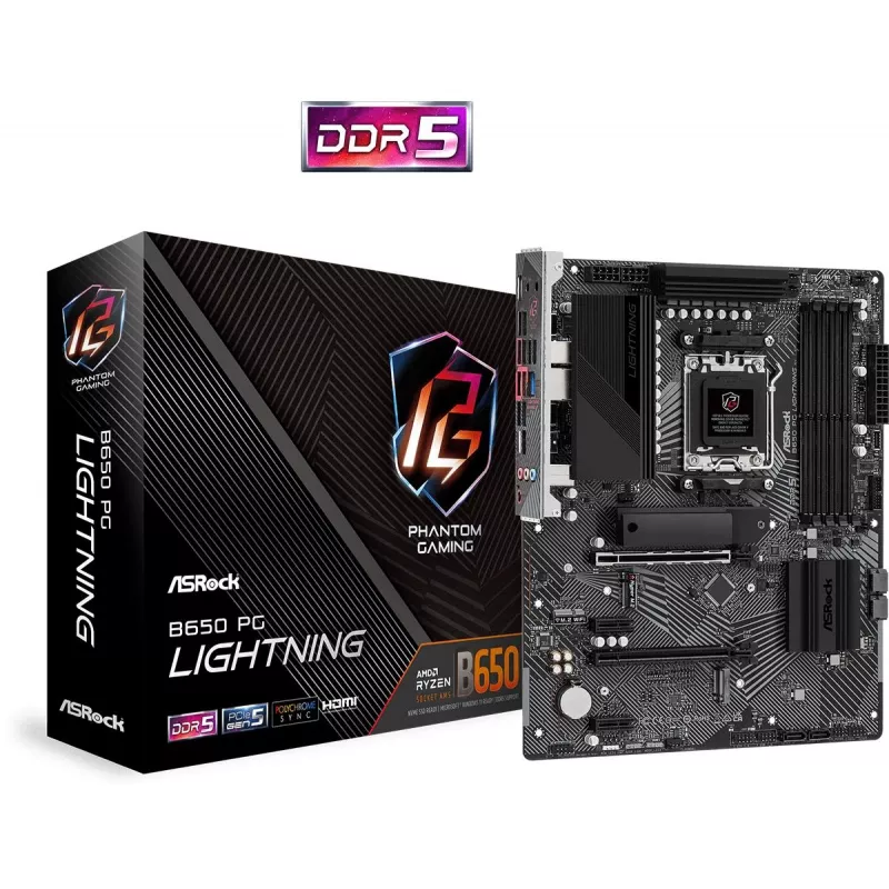 Płyta główna ASRock B650 PG Lightning AM5 AMD B650 USB 3.2 SATA 3 7.1ch HD Audio ATX