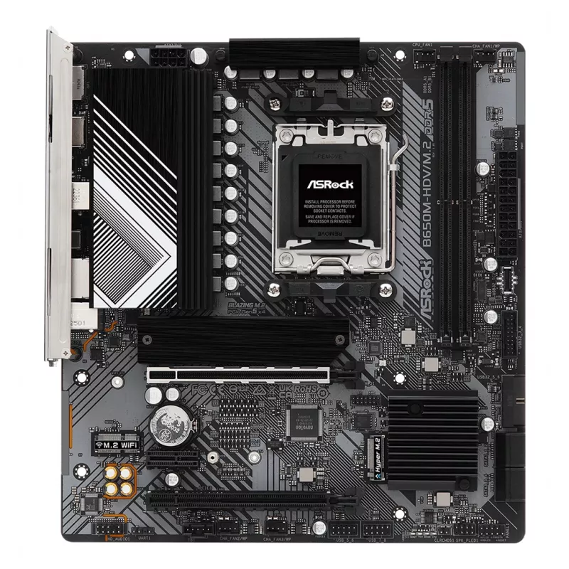 Płyta główna ASRock B650M-HDV/M.2 micro ATX — AMD B650, Socket AM5, DDR5, 2 gniazda pamięci, 64 GB, M.2 i SATA III