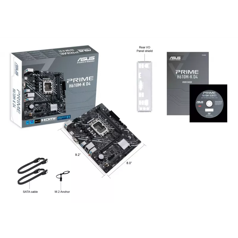 ASUS PRIME H610M-K D4 Intel H610 LGA 1700 micro ATX