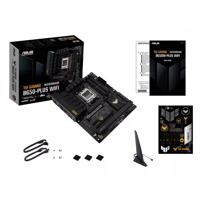 Płyta główna ASUS TUF GAMING B650-PLUS WIFI — AMD B650, Socket AM5, ATX, DDR5, 4 DIMM, Wi‑Fi 6, 2.5Gb LAN, 3x M.2