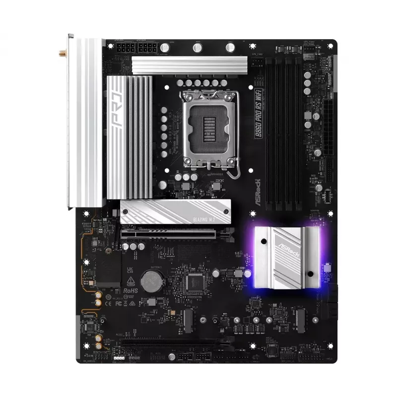 Płyta główna ASRock B860 Pro RS WiFi Intel B860 LGA1851 ATX, 4x sloty DDR5, 256GB, Wi‑Fi 6E, 2.5GbE