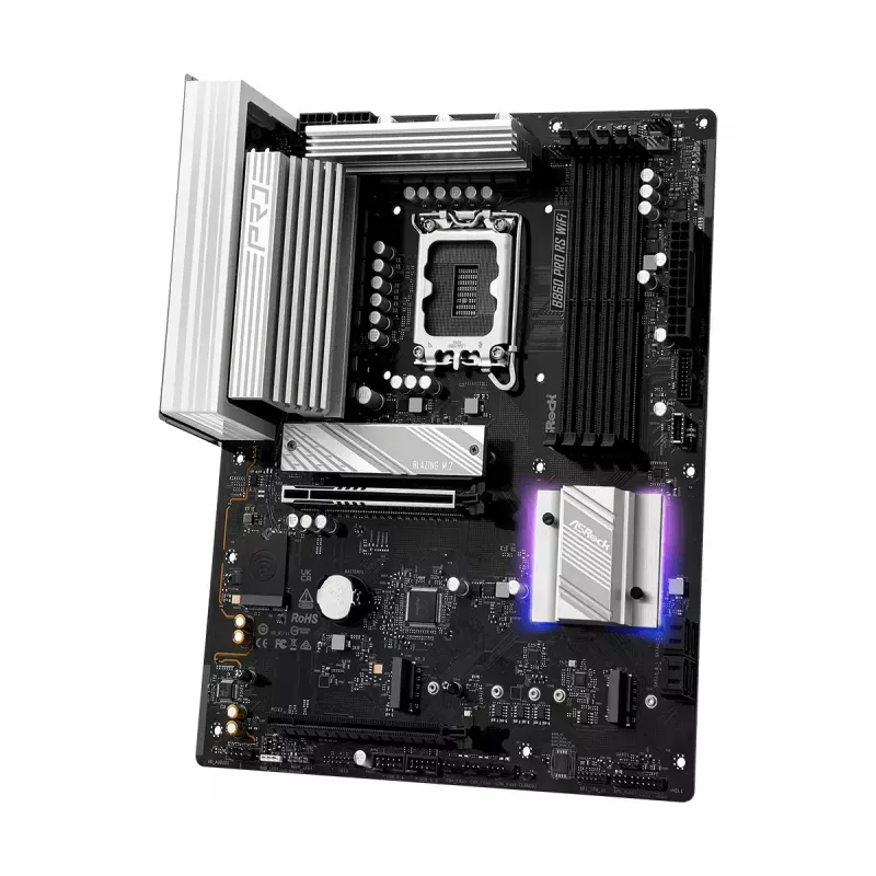 Płyta główna ASRock B860 Pro RS WiFi Intel B860 LGA1851 ATX, 4x sloty DDR5, 256GB, Wi‑Fi 6E, 2.5GbE