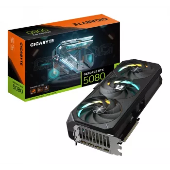 Karta graficzna GIGABYTE GeForce RTX 5080 16GB GDDR7, PCIe 5.0, 28000 MHz, 256-bit, 3x DisplayPort 2.1b + HDMI 2.1b, 3 wentylatory WINDFORCE
