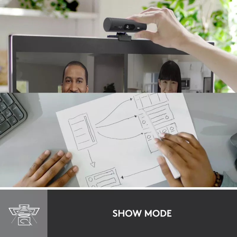LOGITECH Brio 500 Full HD Webcam Grafit