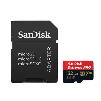 SanDisk Extreme Pro 32GB MicroSDHC UHS-I Class 10 Memory Card SDSQXCG-032G-GN6MA
