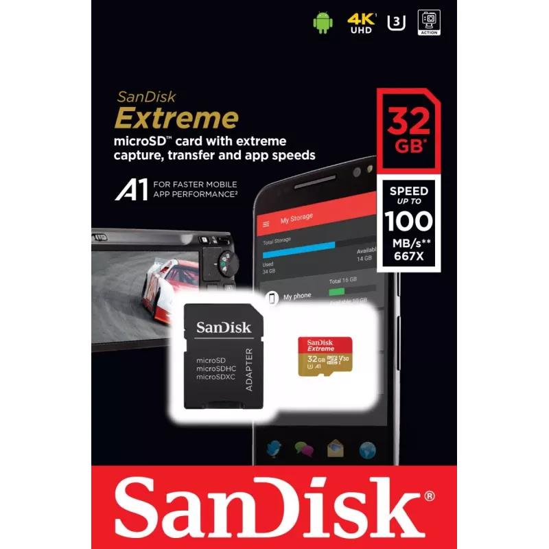 Pamięć flash SanDisk 32 GB MicroSDHC UHS-I Class 10 SDSQXAF-032G-GN6MA
