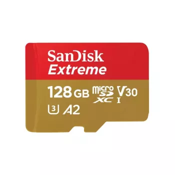 WESTERN DIGITAL Extreme Micro SDXC 128 GB + adapter SD 190 MB/s 90 MB/s A2 C10 V30 UHS-I U3
