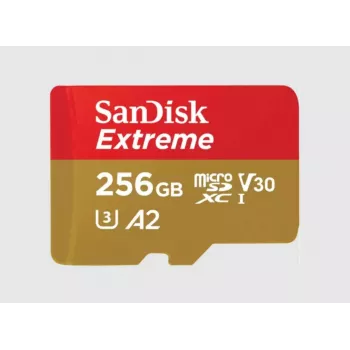 Pamięć flash MicroSDXC SANDISK SDSQXAV-256G-GN6MA 256 GB UHS‑I U3 V30 odczyt 190 MB/s zapis 130 MB/s czerwona