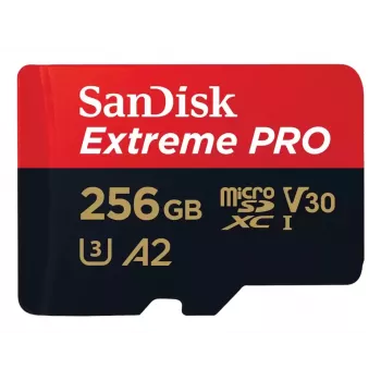 WESTERN DIGITAL Extreme PRO Micro SDXC 256 GB + adapter SD, 200 MB/s odczytu, 140 MB/s zapisu, A2, C10, V30, UHS-I U3