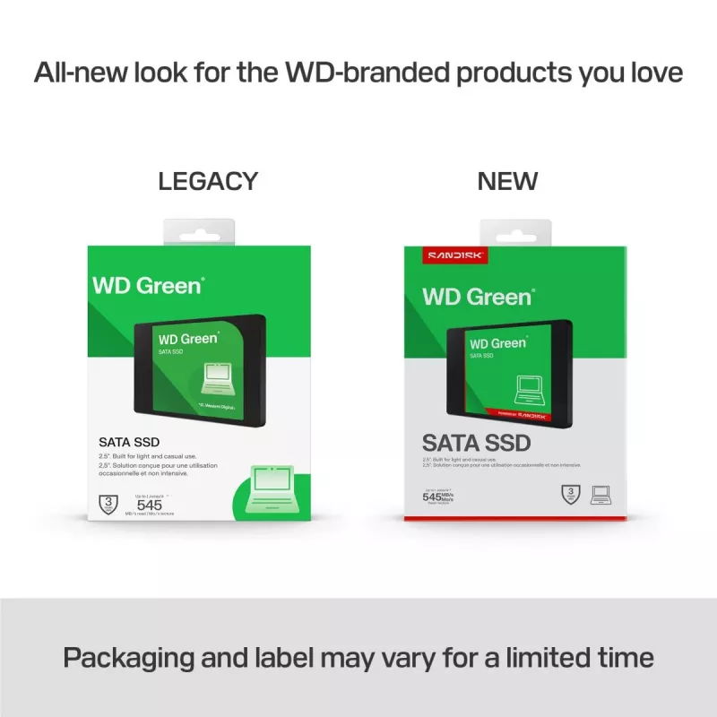 WESTERN DIGITAL SSD - WD zielony -1TB - SATA 6Gb/s - 2.5in/7mm cased