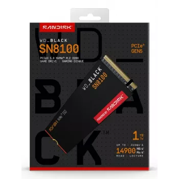 SSD disk Western Digital 1 TB M.2 PCI Express 5.0 Czarny SN8100