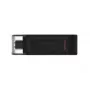Kingston Technology DataTraveler 128GB USB-C 3.2 Gen 1 70, 128 GB, USB Type-C, 3.2 Gen 1 (3.1 Gen 1), Nakładka, 7 g, Czarny