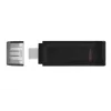 Kingston Technology DataTraveler 128GB USB-C 3.2 Gen 1 70, 128 GB, USB Type-C, 3.2 Gen 1 (3.1 Gen 1), Nakładka, 7 g, Czarny